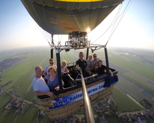 Prive ballonvaart Zwaagdijk Noord Holland